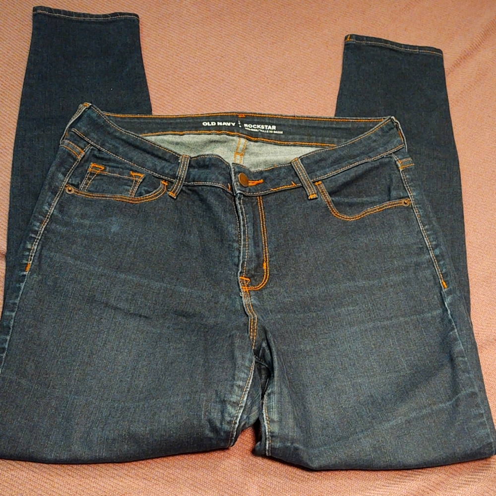 Old navy rockstar blue jeans